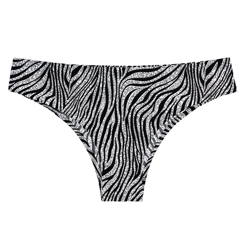 Leopard Print Seamless Ice Silk Panty