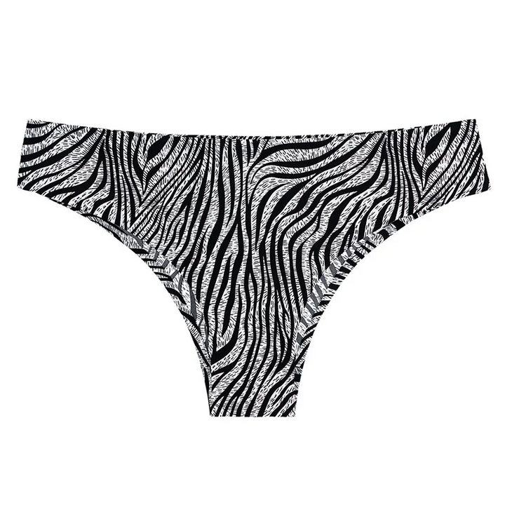 Leopard Print Seamless Ice Silk Panty