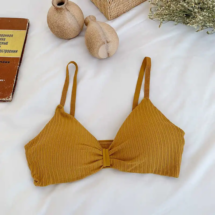 Serina Ribbed Cotton Bra