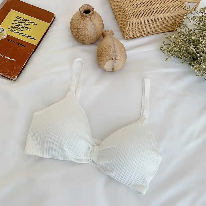 Serina Ribbed Cotton Bra