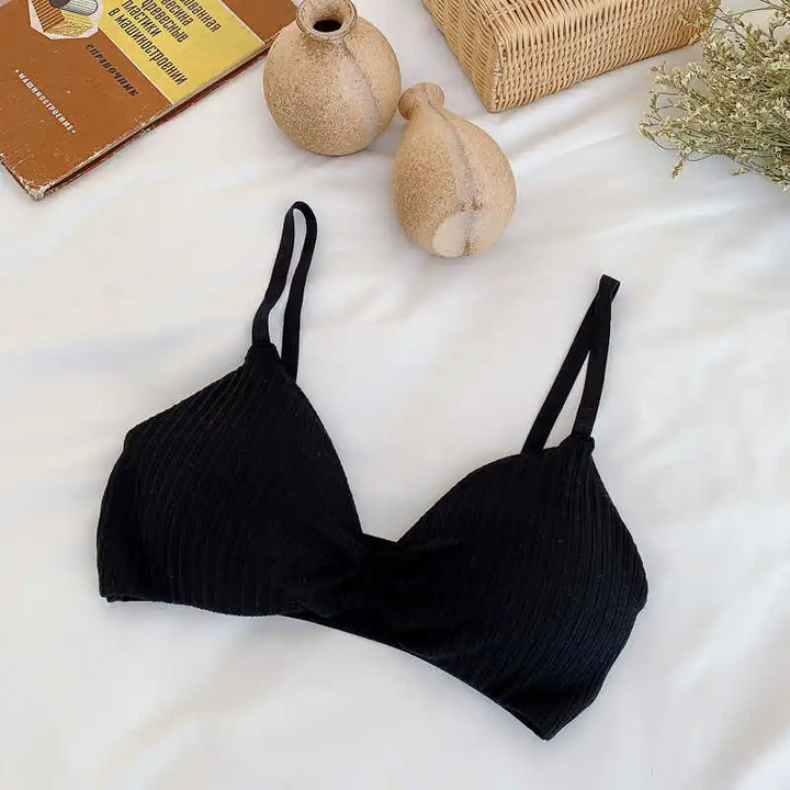 Serina Ribbed Cotton Bra