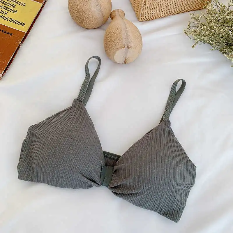 Serina Ribbed Cotton Bra