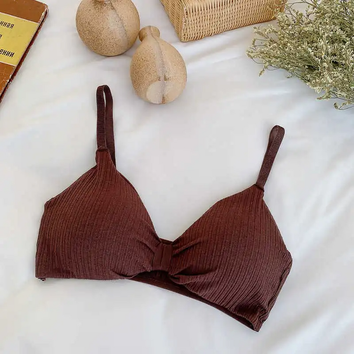 Serina Ribbed Cotton Bra