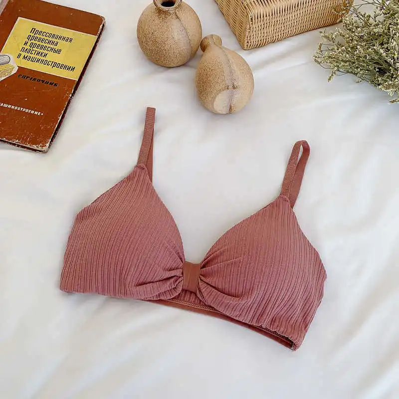 Serina Ribbed Cotton Bra