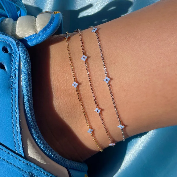 Blue Blossom Beach Anklet