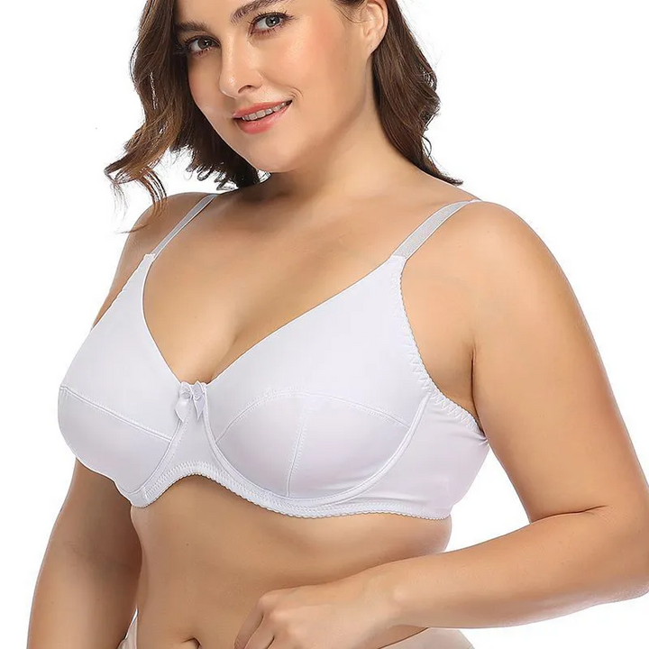 Plus Size Solid Color Bra