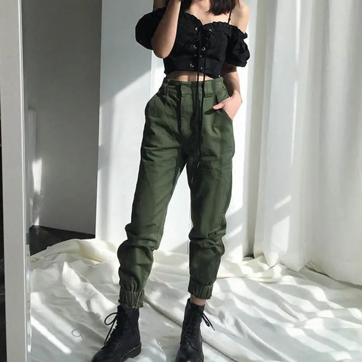 Solid Tone Relaxed Fit Comfy Jogger Pants