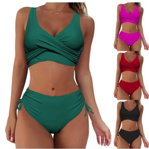 Crisscross Charm High Waist Swim Set