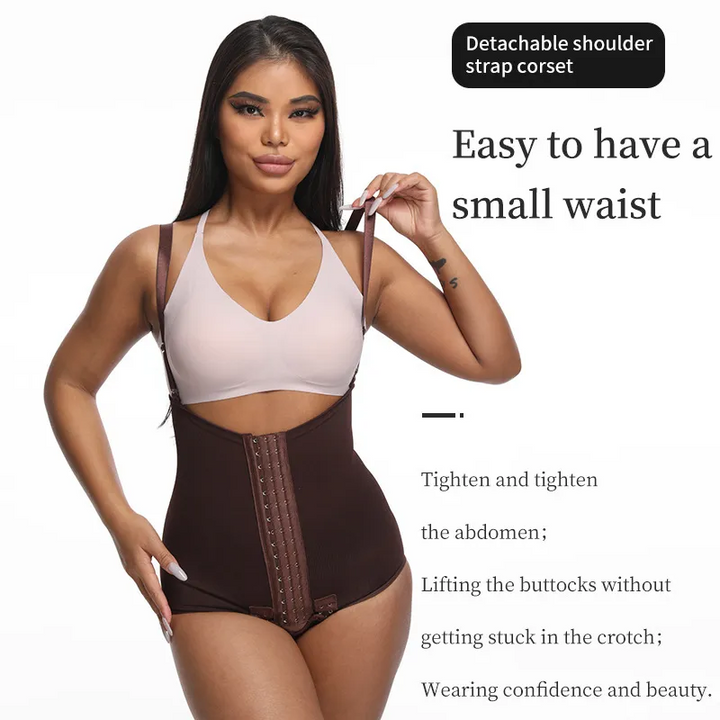 High-Waist Belted Postpartum Tummy and Hip-Lifting Shapewear