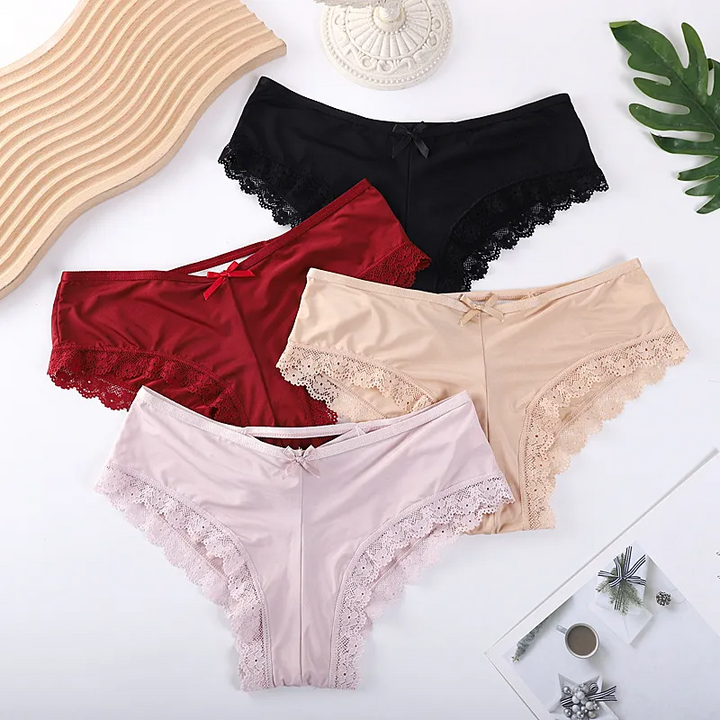 Wholesale Women Fashion Sexy Lace Ice Silk Underwear