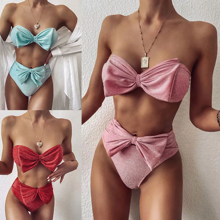 SunKissed Charm Bow Tankini Set