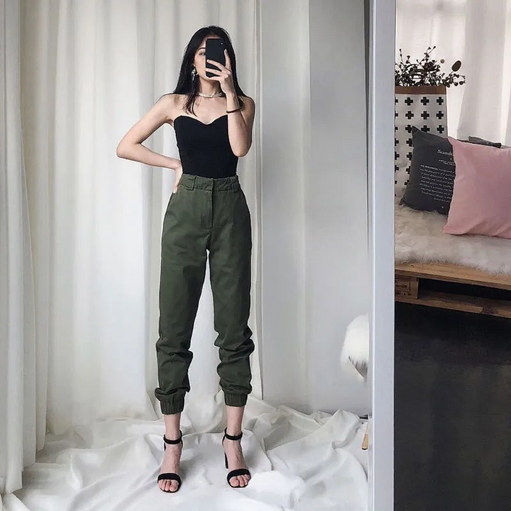 Solid Tone Relaxed Fit Comfy Jogger Pants