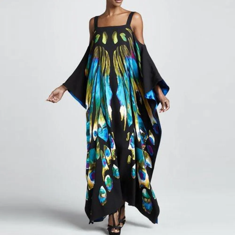 Tropic Whisper Printed Strap Bikini Cover-Up