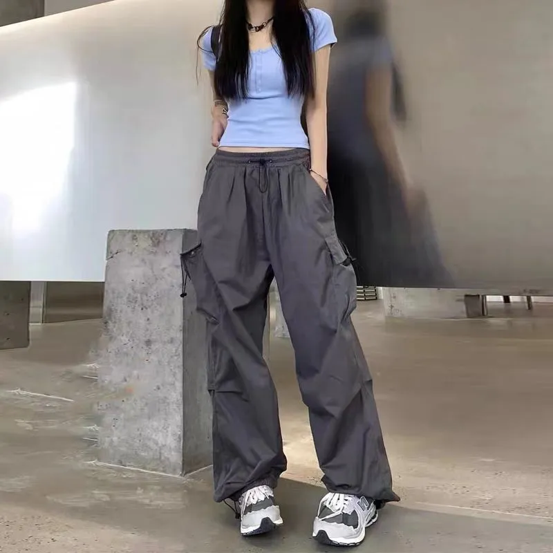 Loose Fit Solid Tone Comfy Cargo Joggers