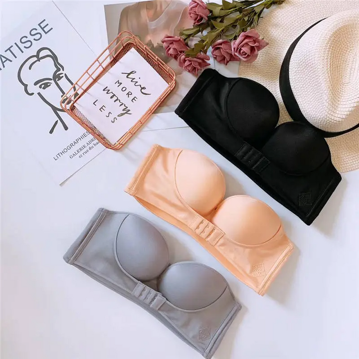 Women Sexy Strapless Wireless Push-up Bras