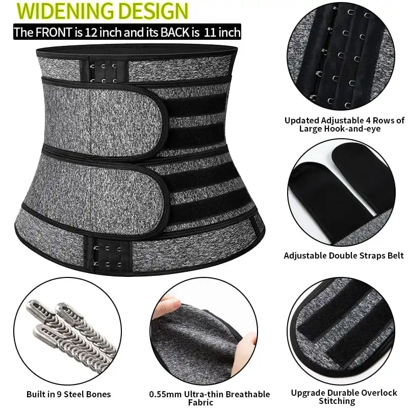 Neoprene Sauna Waist Trainer Sweat Belt (S–3XL)