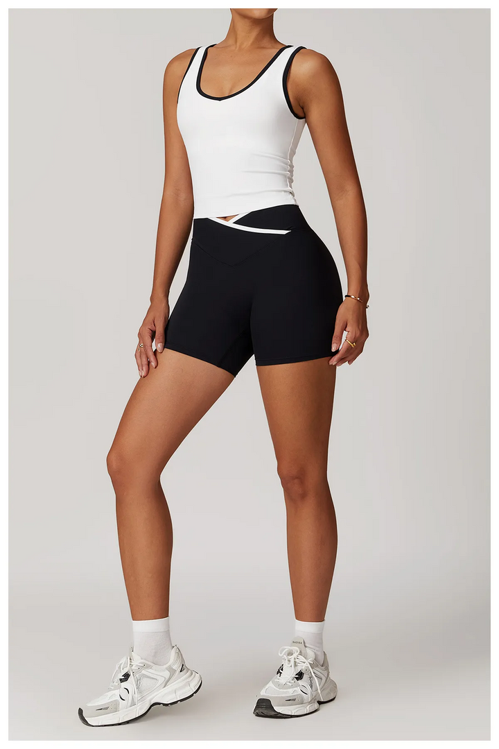 Color Block Stretch Fit Active Yoga Vest