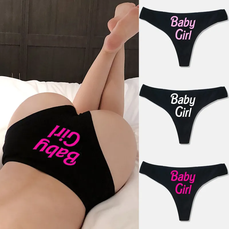 Letter Print Low-Rise Briefs