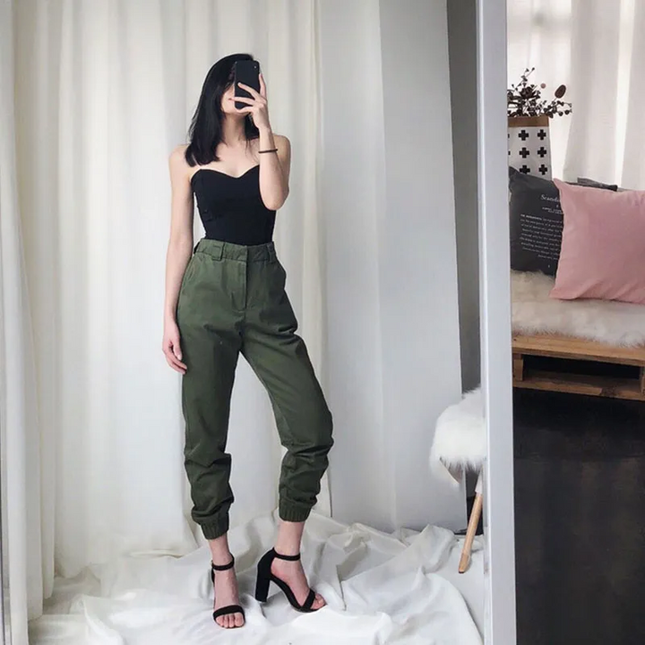 Solid Tone Relaxed Fit Comfy Jogger Pants