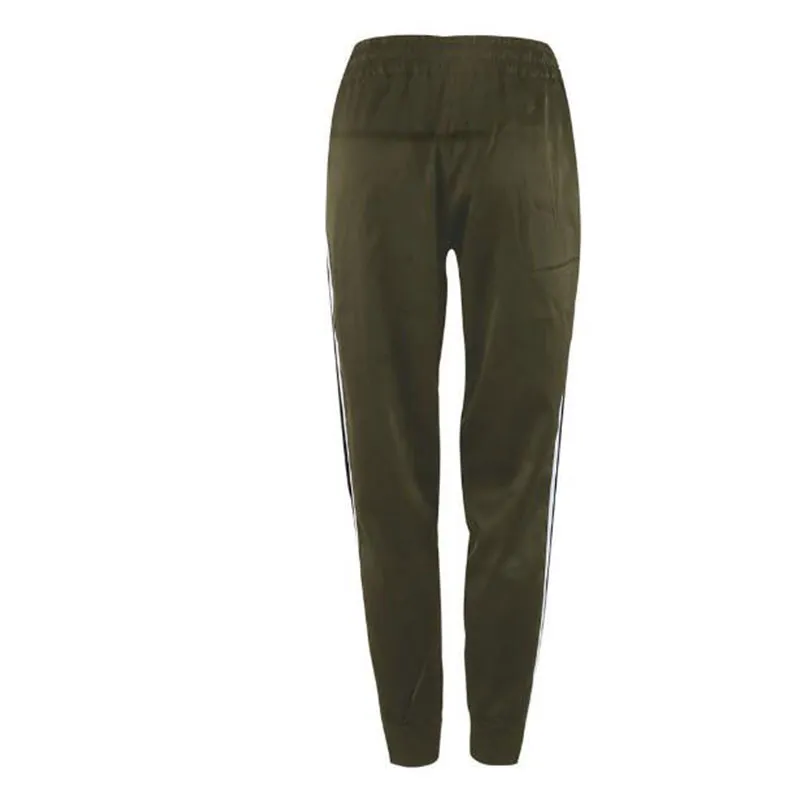 Stripe Style Elastic Waist Comfy Jogger Pants