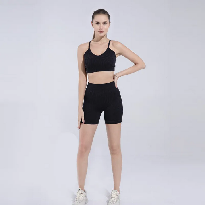 Zebra Print Stretch Fit Active Yoga Set