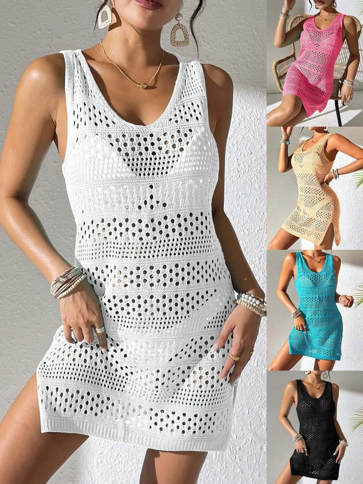 ShoreLoom Casual Knit Hollow Beach Cover-Up