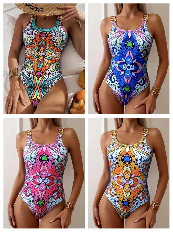 Graphic Print One-Piece Swimsuit