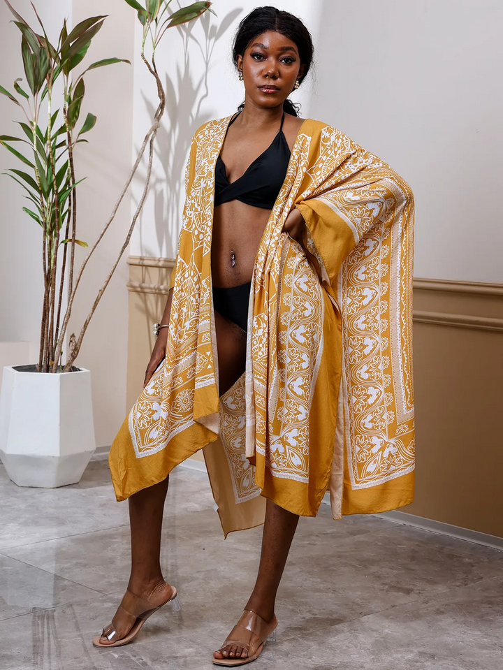 Tropic Muse Printed Bikini Cover-Up Dress