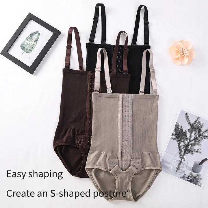 High-Waist Belted Postpartum Tummy and Hip-Lifting Shapewear