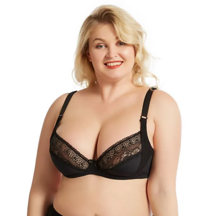 Plus Size Elegant Lace Bra