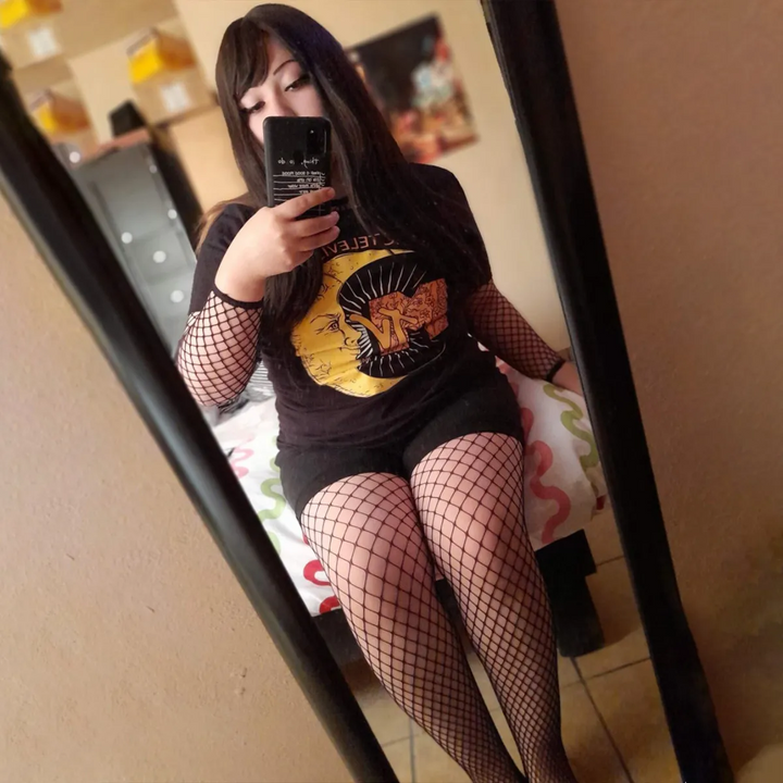 Plus Size Fishnet Hollow-Out Lingerie Jumpsuit