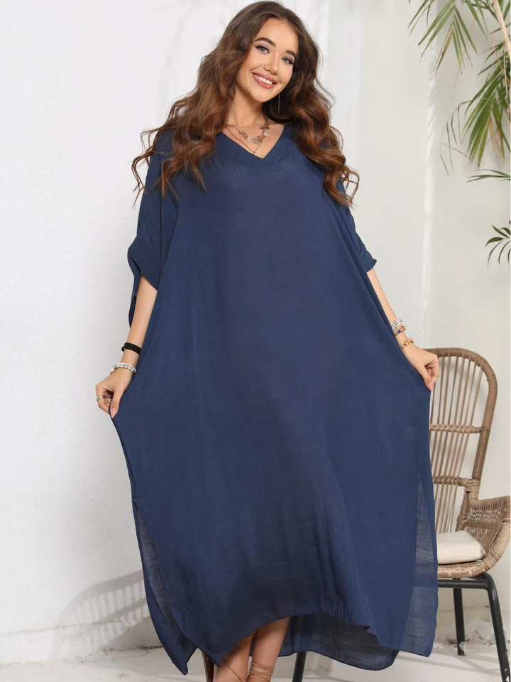 SunDrift Loose Fit V-Neck Swim Cover-Up