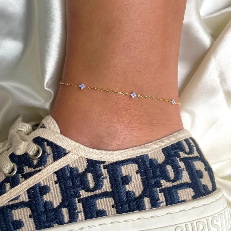 Blue Blossom Beach Anklet