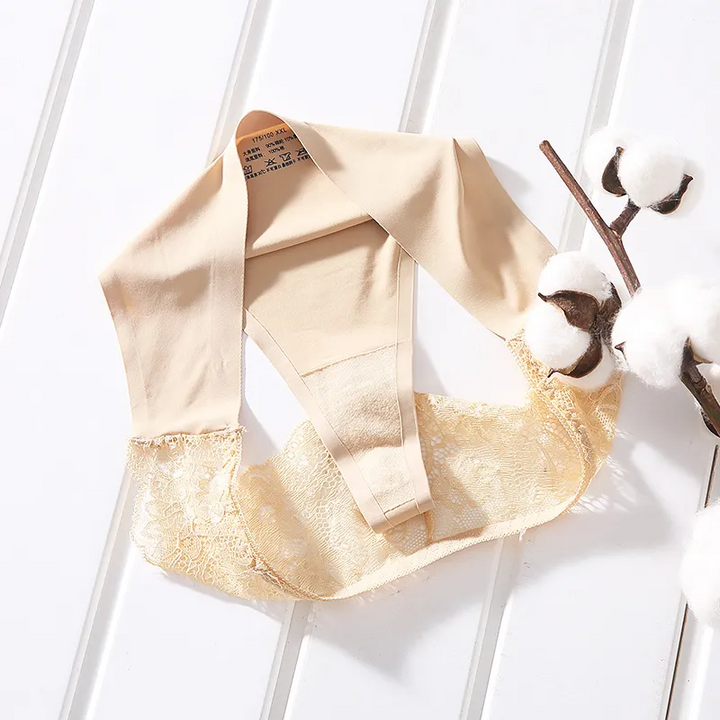 Women Fashion Sexy Ice Silk Lace Breathable Underwear