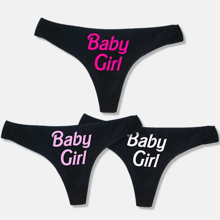 Letter Print Low-Rise Briefs