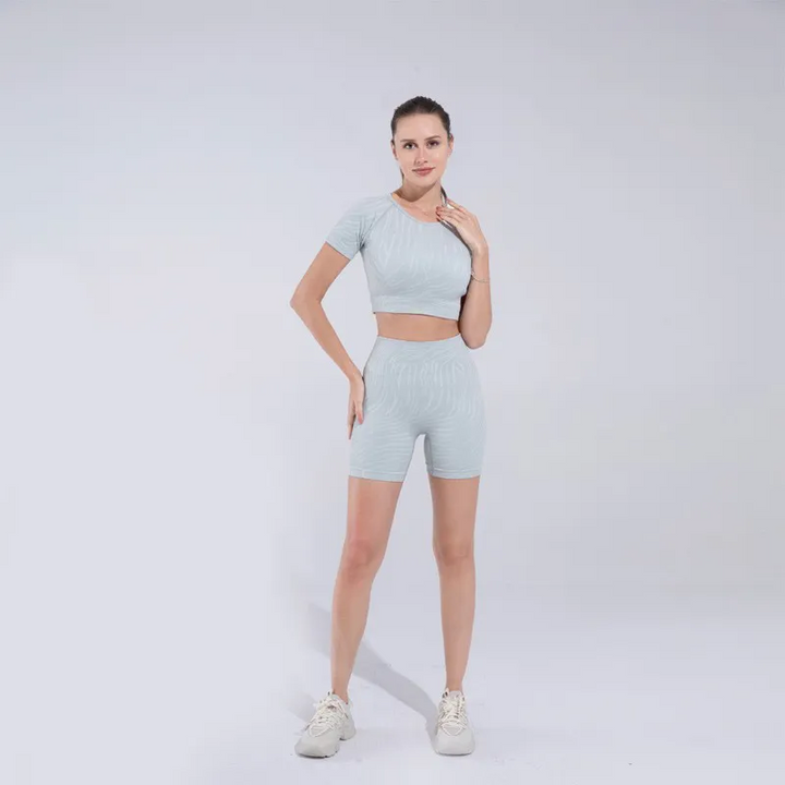 Zebra Print Stretch Fit Active Yoga Set