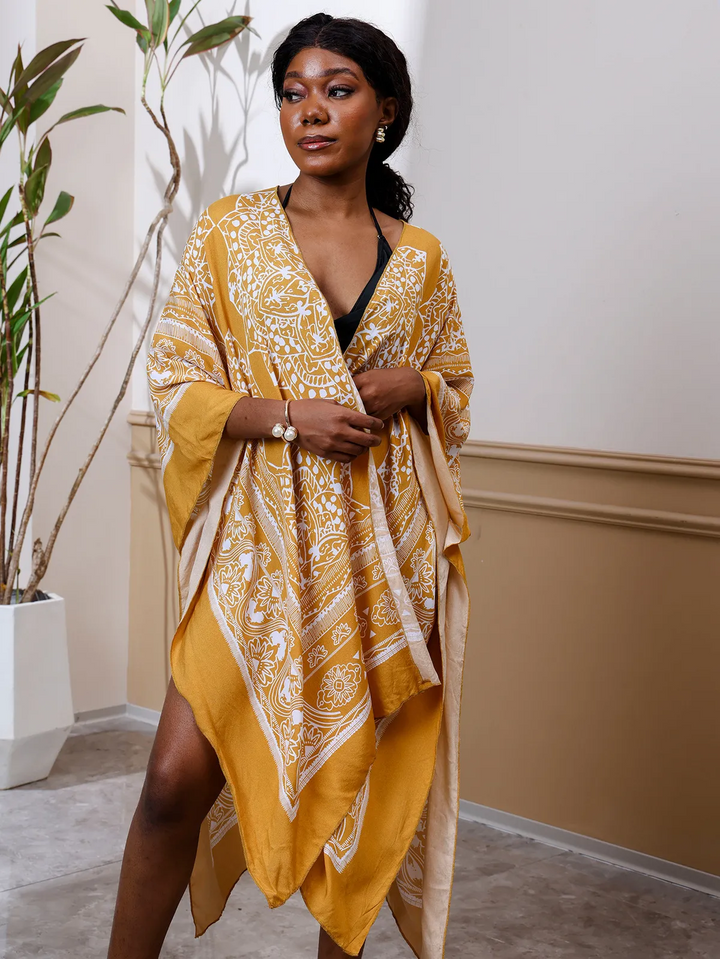 Tropic Muse Printed Bikini Cover-Up Dress