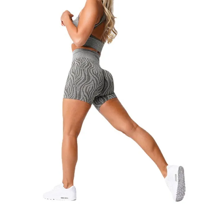 Camo Stretch Quick Dry Breathable Zebra Biker Shorts