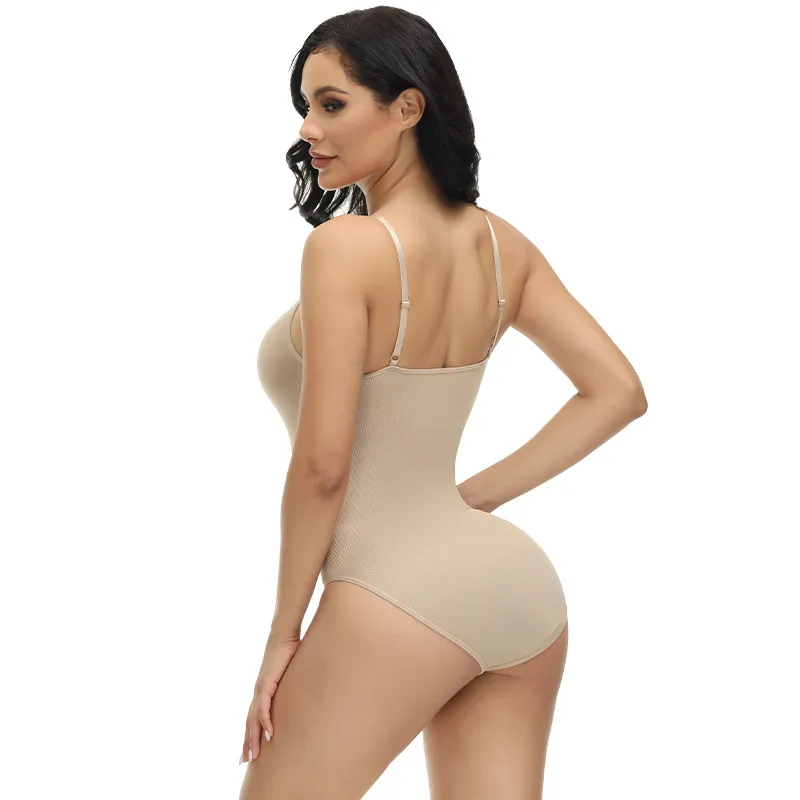 High Elastic Tummy and Hip Shaping Bodysuit with Adjustable Straps