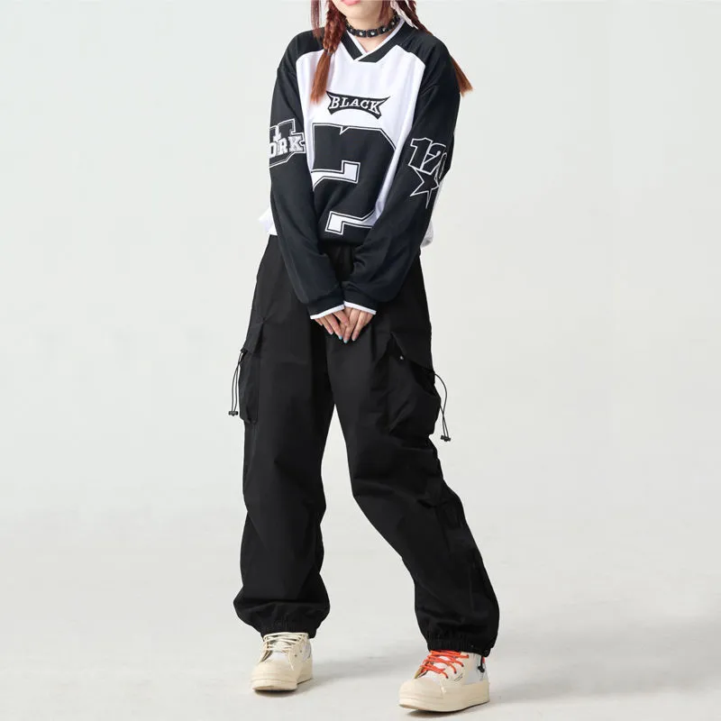 Loose Fit Solid Tone Comfy Cargo Joggers