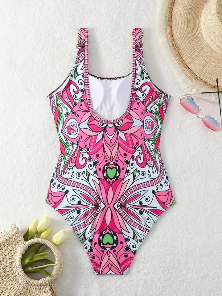 Graphic Print One-Piece Swimsuit