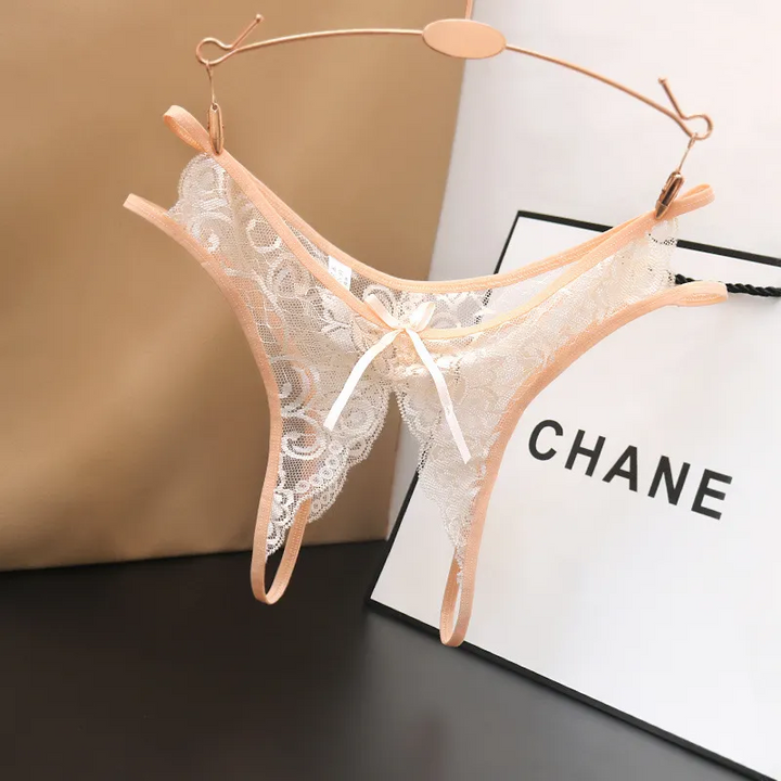 Sheer Lace Solid Color Thong