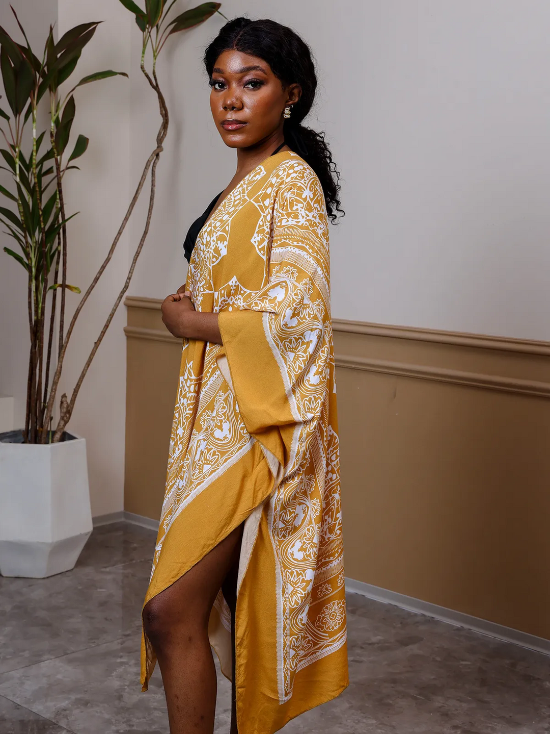 Tropic Muse Printed Bikini Cover-Up Dress