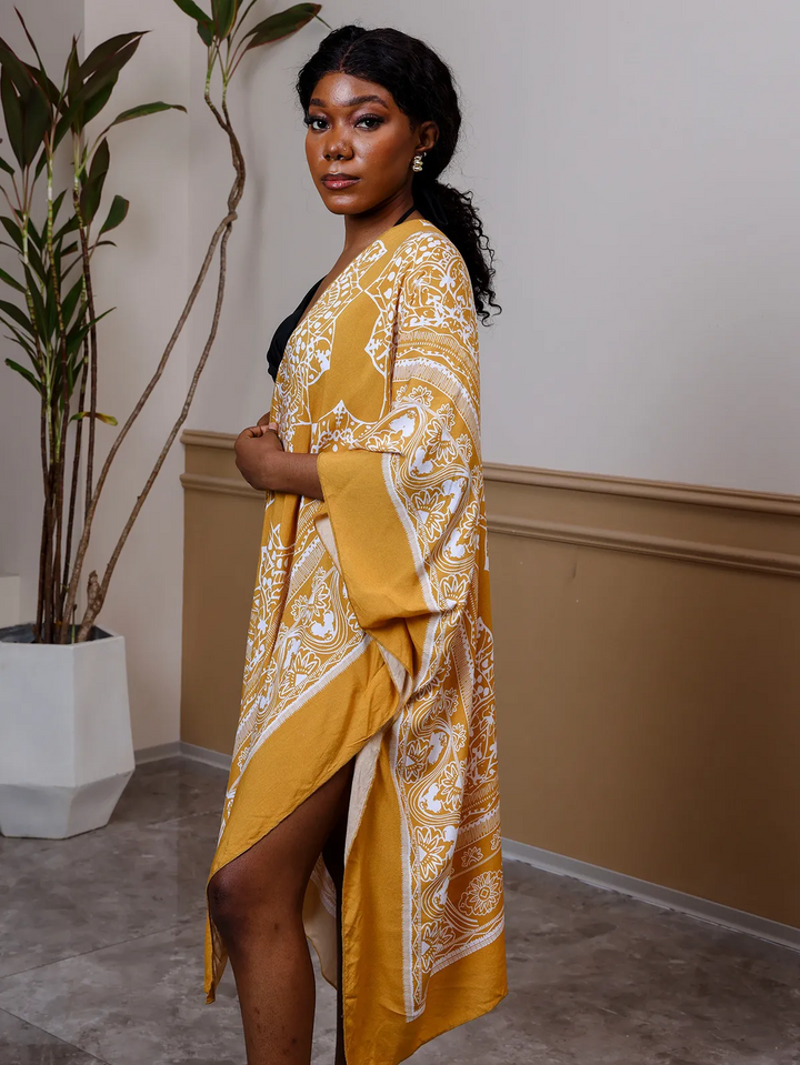 Tropic Muse Printed Bikini Cover-Up Dress