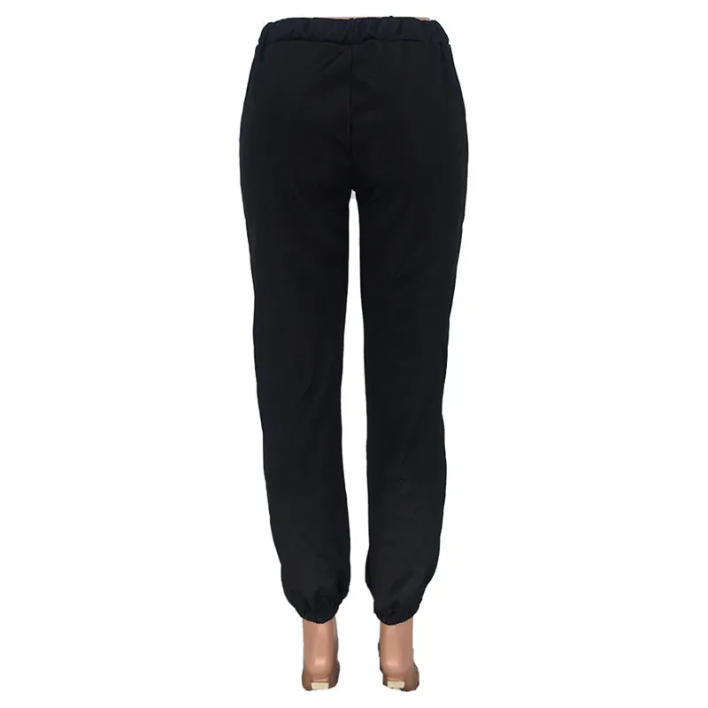 Alphabet Print Relaxed Fit Comfy Jogger Pants