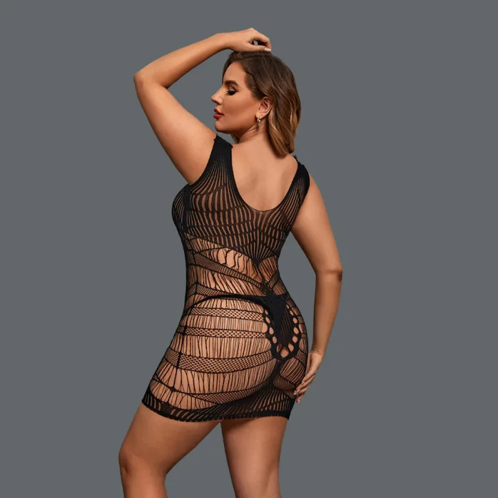 Plus Size Sheer Hollow-Out Lingerie Panty