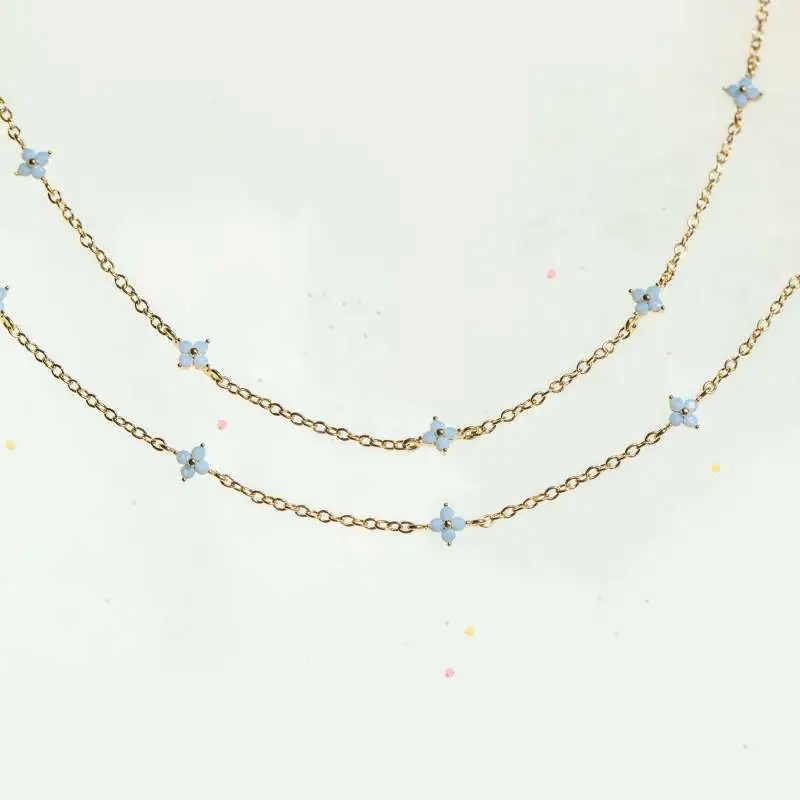 Blue Blossom Beach Anklet