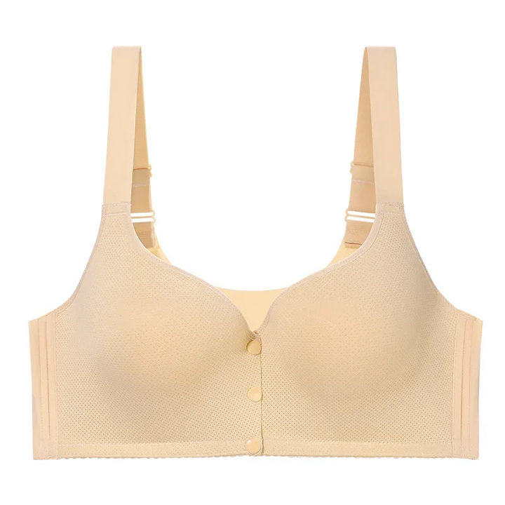 Plus Size Leopard Print Wireless Front-Closure Bra