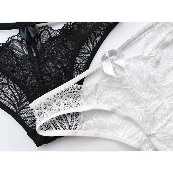 Solid Lace Sheer Thong