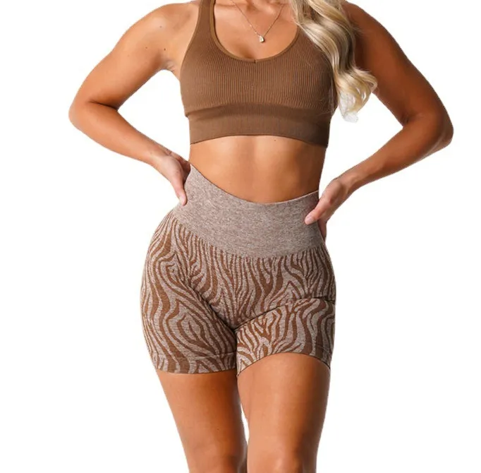 Camo Stretch Quick Dry Breathable Zebra Biker Shorts